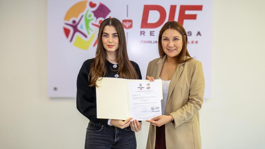 Otorga DIF Reynosa nombramiento a Alejandra Yelitza Garza como Presidenta del Voluntariado