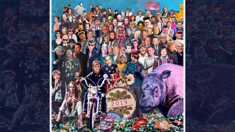 Artista británico comparte collage de las celebridades que murieron este año