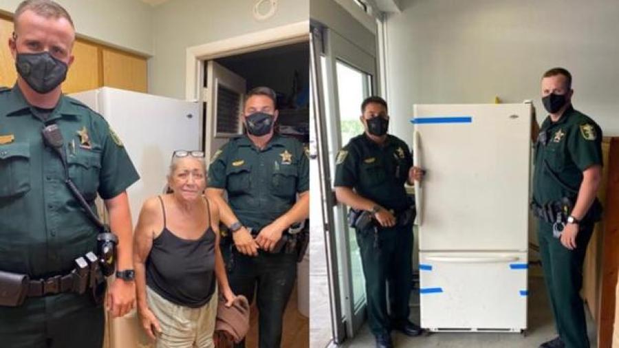 Mujer llama al 911 porque su refrigerador se averió y le regalan uno