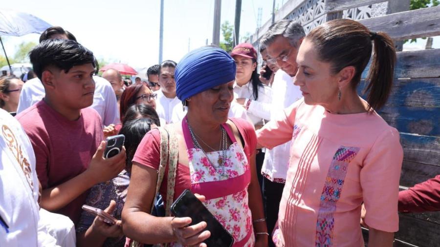 Sheinbaum visita a damnificados y anuncia plan de apoyo