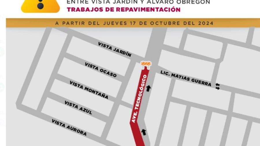 Cerrarán vialidad en colonia Infonavit por trabajos de recarpeteo