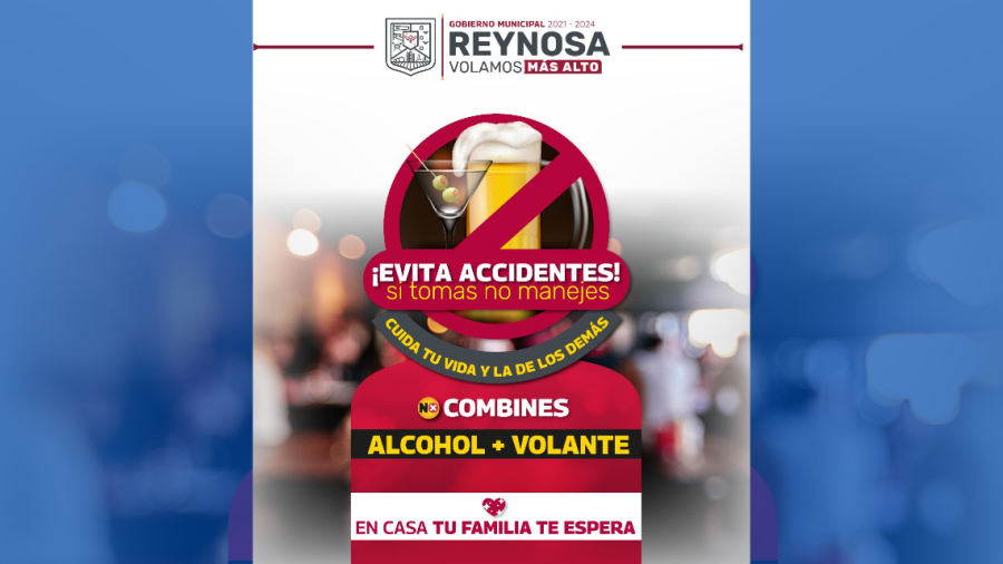 No manejes bajo influjos del alcohol, tu familia te espera 