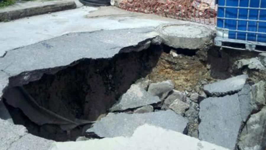 Se registra otro socavón ahora en ciudad Madero