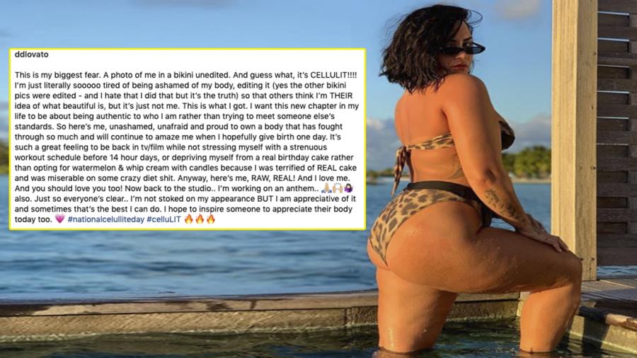 Demi Lovato comparte foto sin edición y manda mensaje inspirador