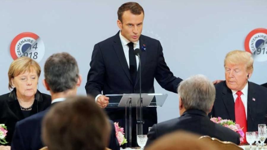 Macron ataca al nacionalismo y lanza indirecta a Trump