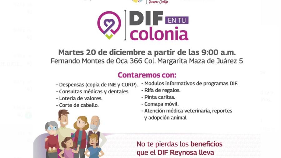 DIF en Tu Colonia en la Margarita Maza de Juárez 