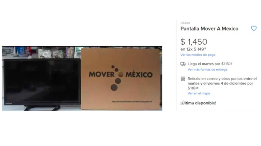 Televisiones regaladas en el sexenio de EPN se ponen a la venta en internet