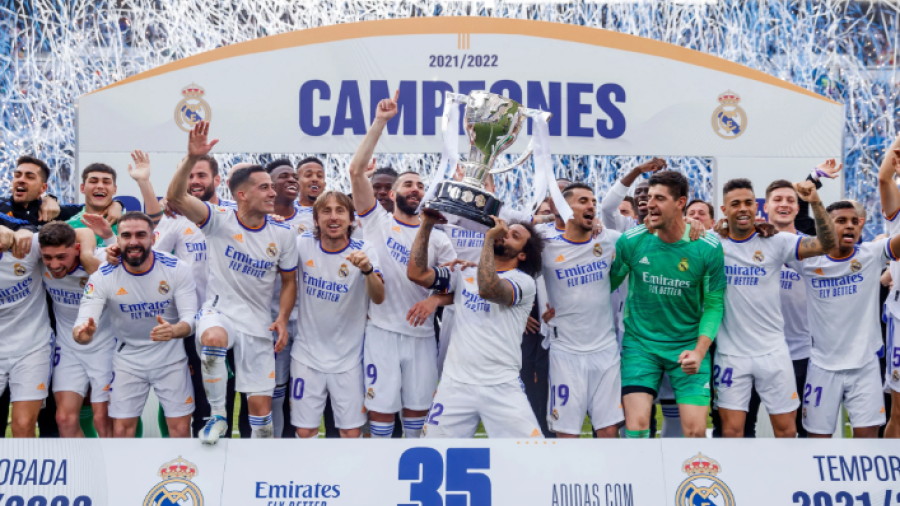 Así festejó el Real Madrid su título 35 de LaLiga