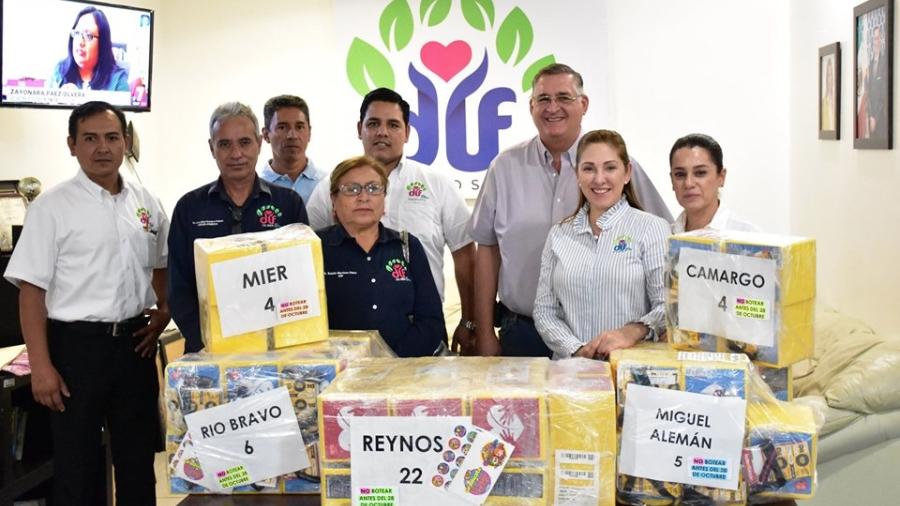 Recibe DIF Reynosa ánforas del Teletón 2019