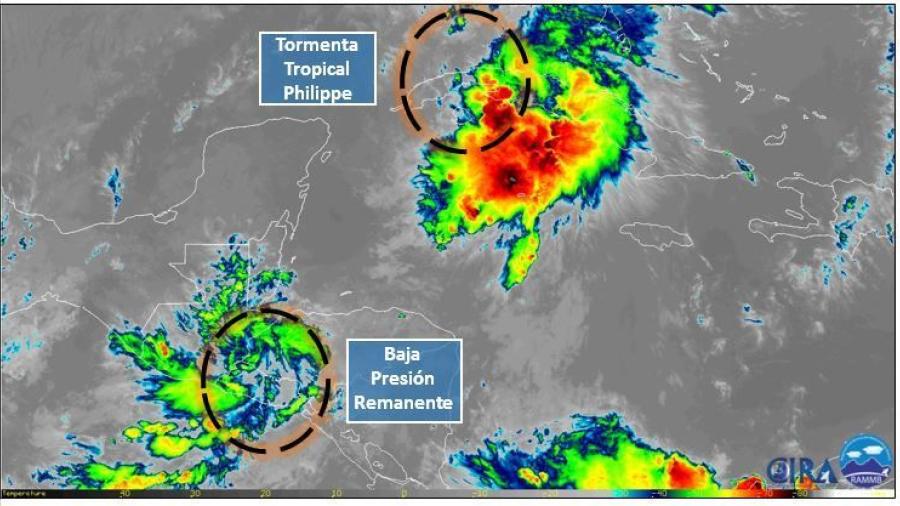 Se forma tormenta tropical Philippe sobre Cuba