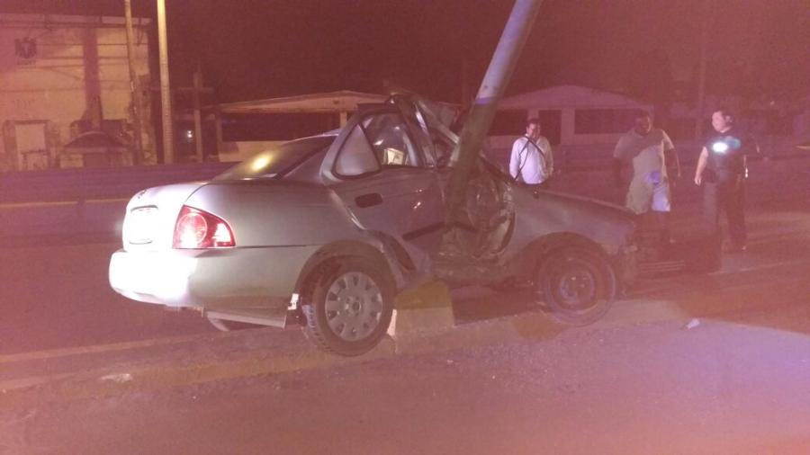 Fallece joven en fuerte choque vehicular en zona Centro