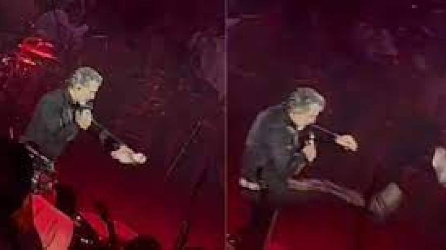 Alejandro Fernández patea en concierto peluche del Dr. Simi