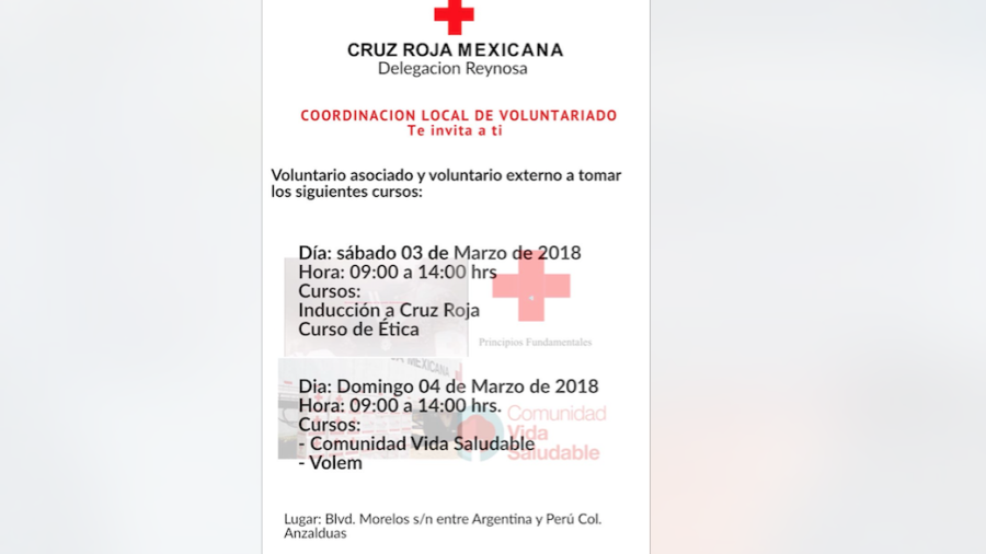 Cruz Roja invita a cursos básicos para voluntariado