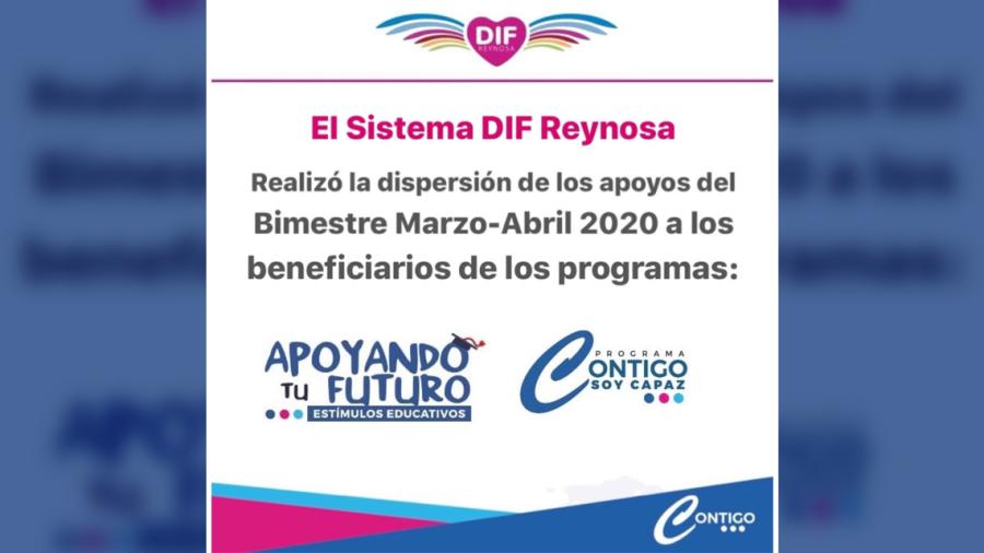 Entrega DIF Reynosa recursos de programas