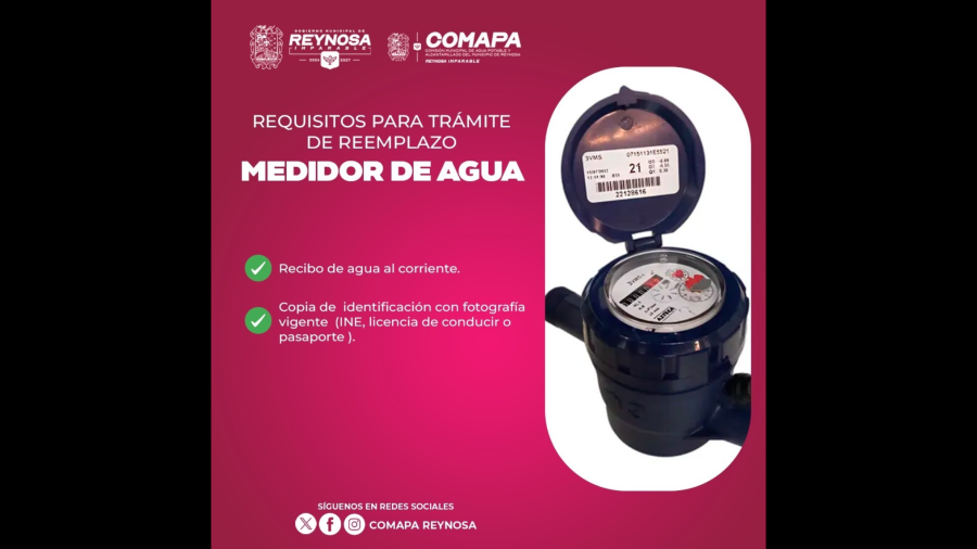 Invita COMAPA a hacer reemplazo de medidor si se encuentra dañado o en mal estado