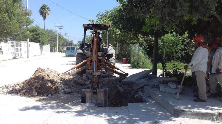 Construyen drenaje pluvial en Fraccionamiento Reynosa