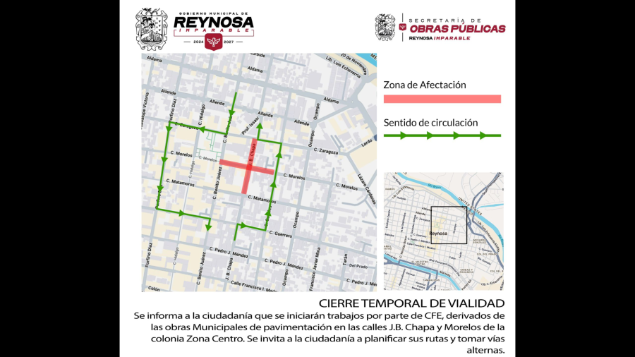 ¡Alerta! Aviso de suspensión de energía eléctrica en la Zona Centro 