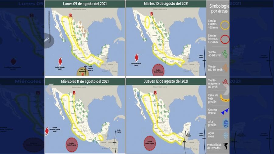 Monitorean centros climáticos baja presión en Océano Atlántico 
