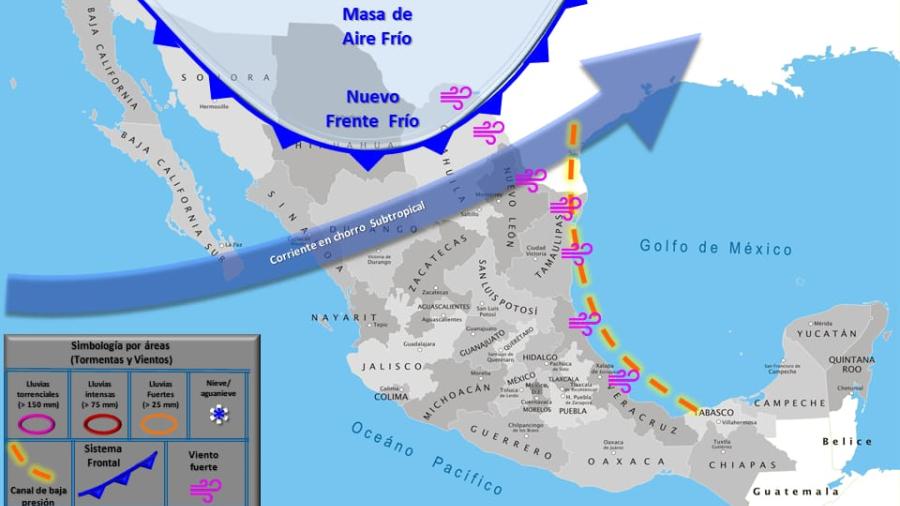 Alerta PCyB por nuevo frente frío 