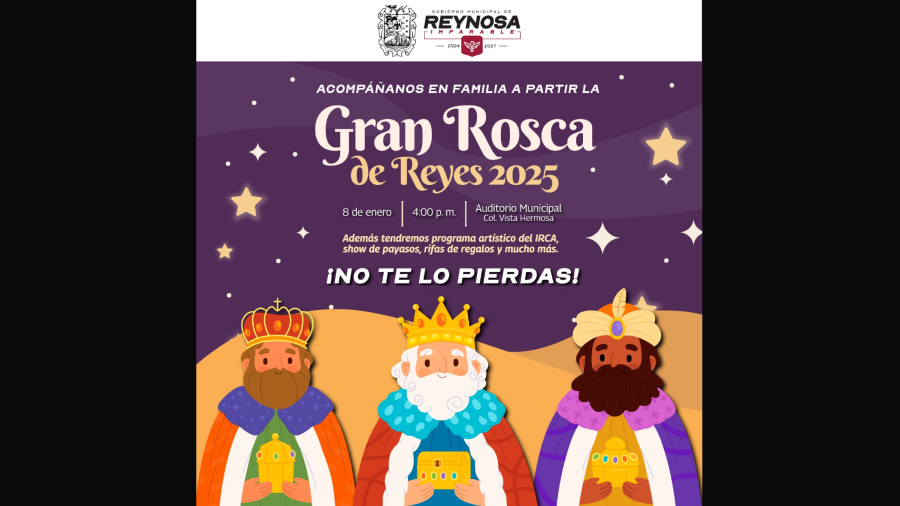 Llegó el día para disfrutar la Gran Rosca de Reyes en Reynosa