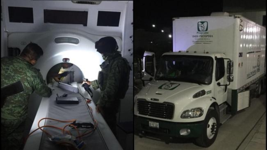 SEDENA decomisa 371 kg de cocaína en camión del IMSS Tamaulipas