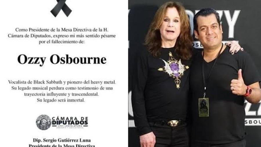 Presidente de la Cámara de Diputados lamenta la muerte de Ozzy Osbourne