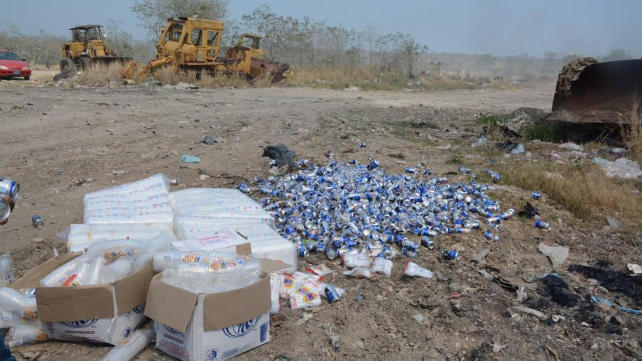 Destruyen productos no perecederos que serían introducidos ilegalmente al Cedes Victoria