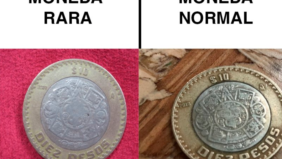 Si tus monedas de 10 pesos tienen imperfecciones podrían valer hasta mil pesos
