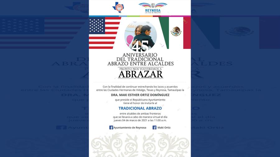 Conmemoran Alcaldes fronterizos Abrazo Binacional número 45