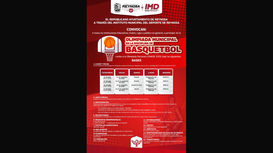 Convoca Carlos Peña Ortiz a participar en la Olimpiada Municipal