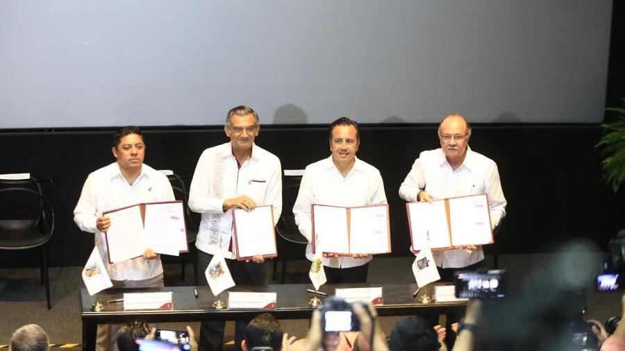 Firman Tamaulipas, San Luis Potosí, Veracruz y Nuevo León convenio en materia de seguridad