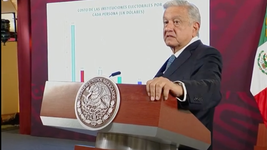 Considera AMLO excesivo presupuesto de INE para elecciones de 2024