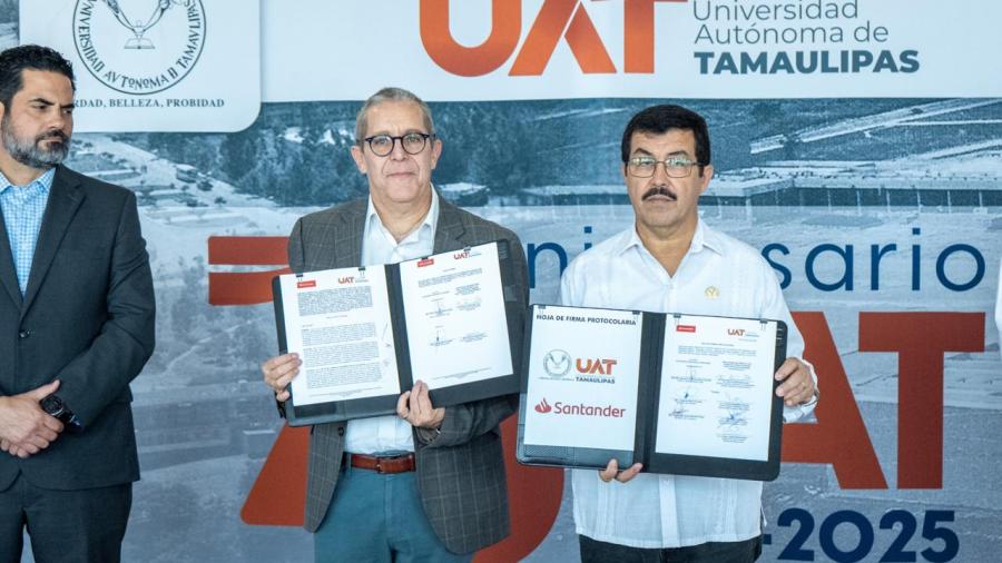 Fortalece la UAT y Banco Santander apoyo a la educación superior
