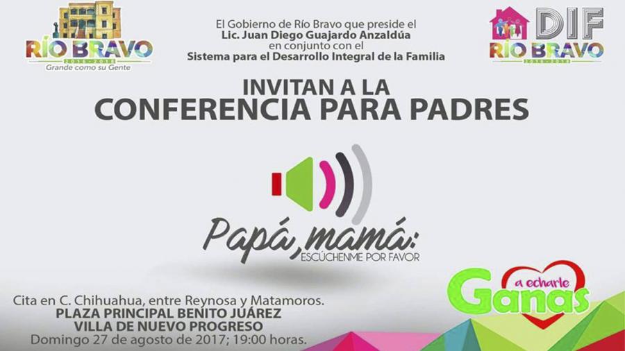 Ayuntamiento invita a conferencia "Papá, Mamá Escúchame Por Favor"
