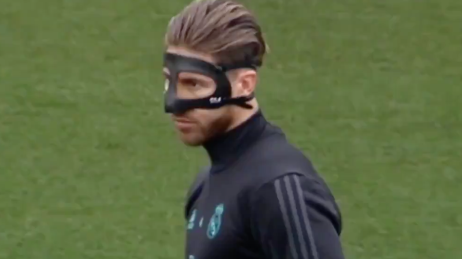 Sergio Ramos, el jugador enmascarado