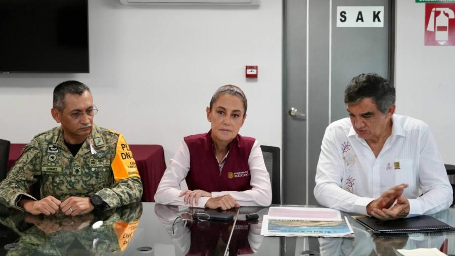 Sheinbaum supervisa en Tampico el monitoreo del río Pánuco