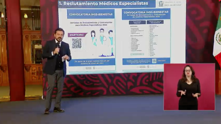 IMSS-Bienestar  lanzan convocatoria para contratación de médicos especialistas 