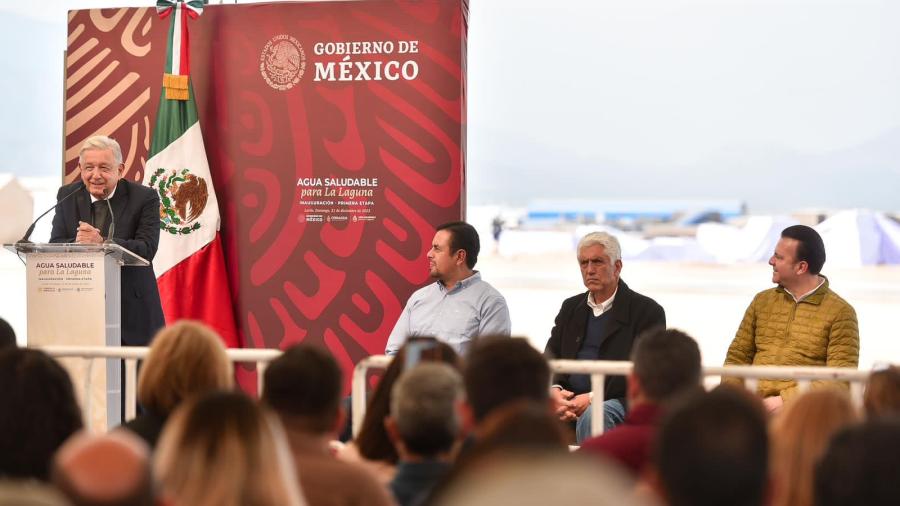 AMLO inaugura sistema Agua Saludable para La Laguna, primera etapa
