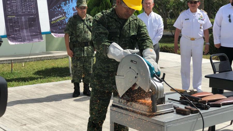 Inicia ejército mexicano canje de armas en Matamoros