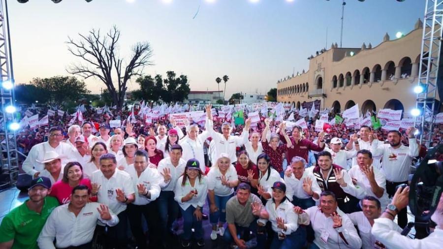 Cierra Am&eacute;rico con plana mayor de Morena en Nuevo Laredo