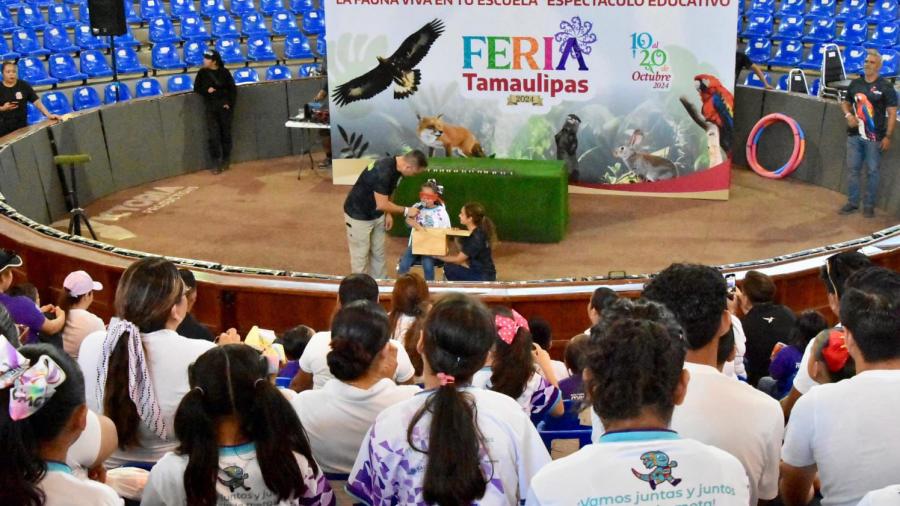 Promueven en alumnos de primaria respeto a la vida silvestre en Feria Tamaulipas 2024
