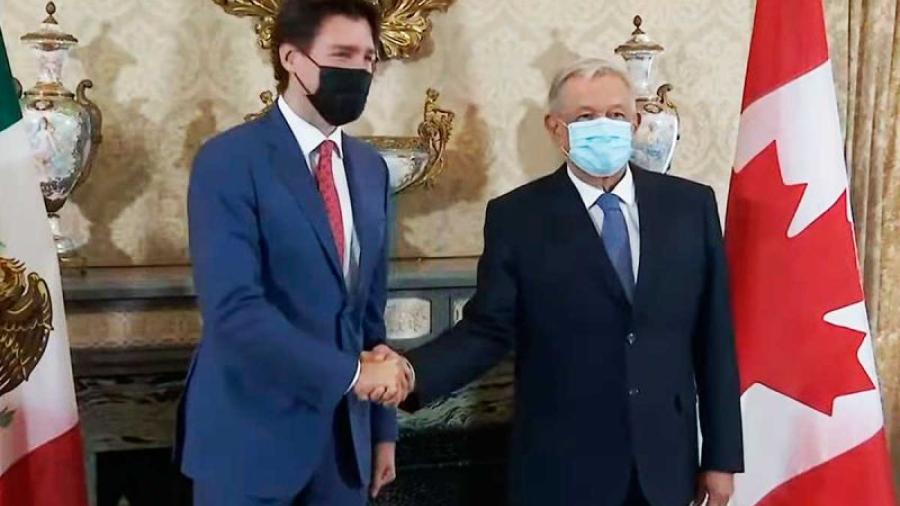 Inicia encuentro bilateral de AMLO con Justin Trudeau 