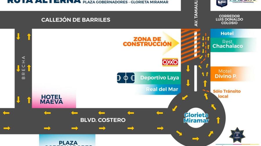 Dan a conocer rutas alternas por pas&oacute; desnivel callej&oacute;n de barriles