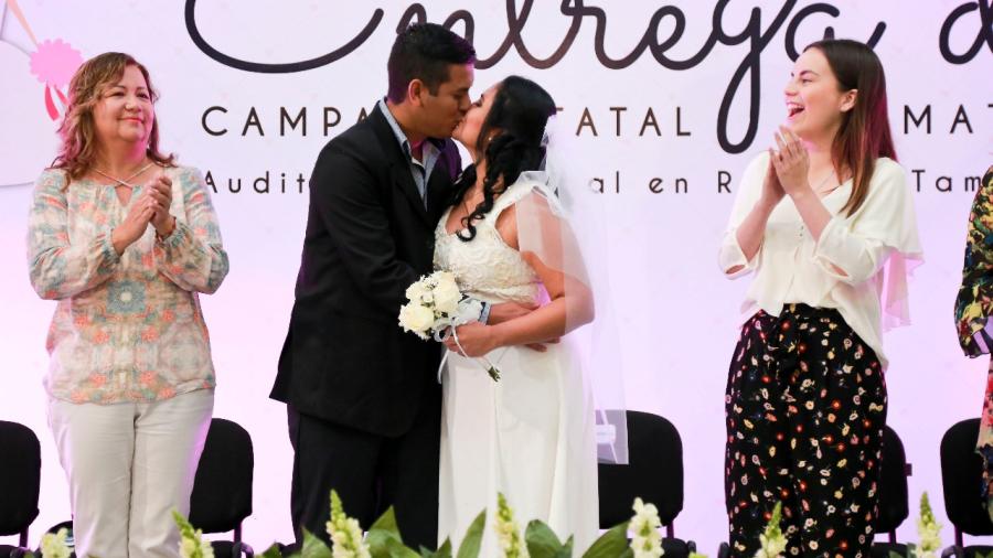 Se casan 200 parejas en Matrimonios Colectivos en Reynosa