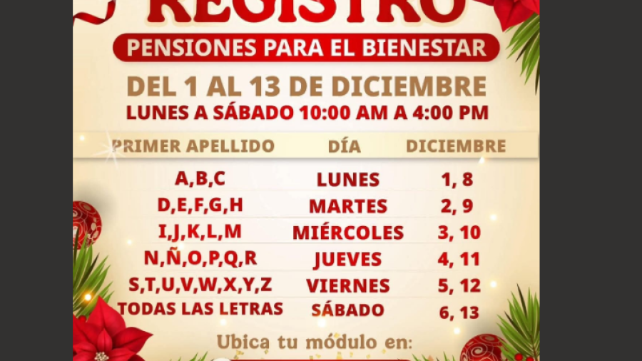 Continúa registro para los programas de Adultos Mayores y Mujeres Bienestar en Tamaulipas