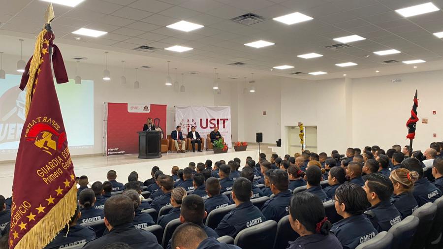 Comparte rector de la USJT experiencia sobre creación de Alerta Ámber a 126 cadetes de la Guardia Estatal
