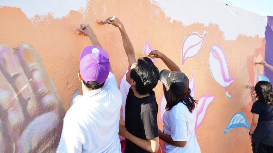 Se suma Nuevo Laredo a Segunda Jornada Nacional de Tequios y Murales por la Paz