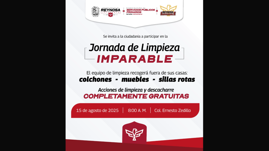 Celebrará Municipio Jornada de Limpieza Imparable en la colonia Ernesto Zedillo