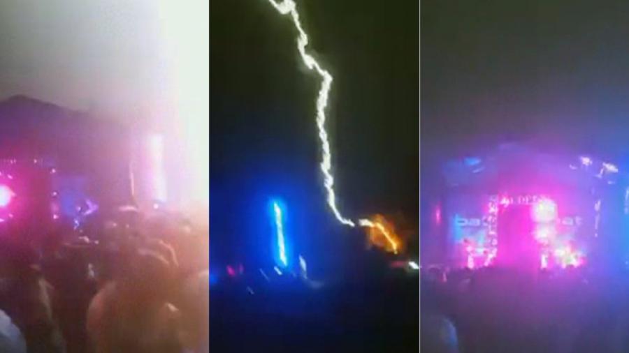 El rayo que cayó en medio de una fiesta electrónica