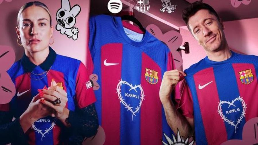 Así luce la nueva camiseta del Barça en colaboración con Karol G